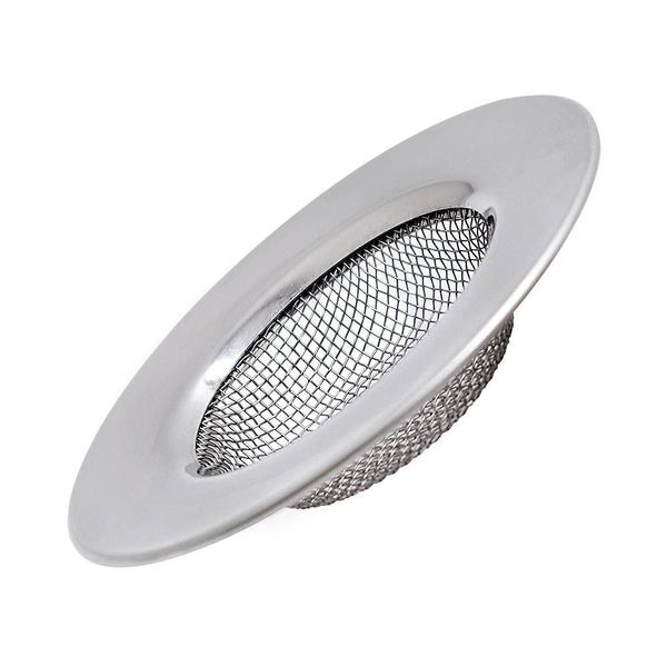 Pack of 2 x Stainless Steel Bathroom Hair Plug Strainer/Kitchen Sink Strainer, | Fine Mesh Hair Catcher | Sink Hole Drain Cover Filter Shower/Bath Plug Removable Protector Grate 3 Inch / 7.5cm