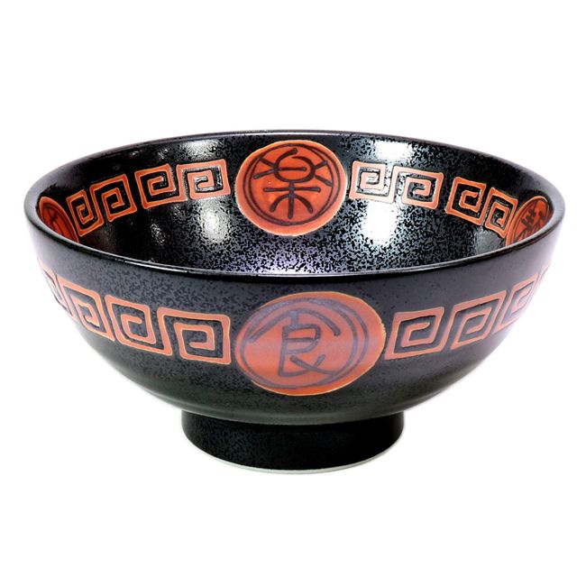 Setomo Honpo Ramen Yokocho (Black), 6.5 Noodle Bowl, Diameter 7.9 x Height 3.7 inches (20 x 9.5 cm), Weight: Approx. 28.2 oz (800 g), Capacity: Approx. 1200cc, Made in Japan, Dishwasher and Microwave OK [Ramen Donburi]