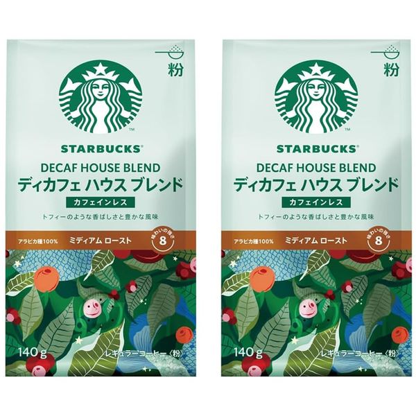 Starbucks Coffee Decafe House Blend 4.9 oz (140 g) x 2 Bags [Powder] [Regular Coffee]