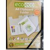 ECO ECO A4 CLIPBOARD Folder with Extra Storage Pockets (Black)