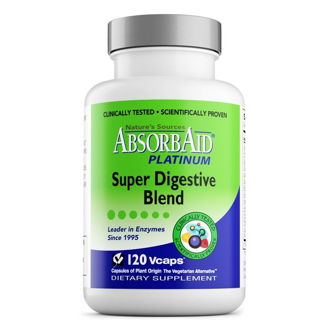 AbsorbAid PLATINUM 120 Digestive Enzyme/Probiotics - Complete Digestive Support!