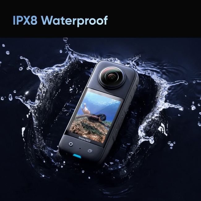 Insta360 X3 - Waterproof 360 Action Camera with 1/2 48MP Sensors, 5.7K 360  Active HDR Video, 72MP 360 Photo, 4K Single-Lens, 60fps Me Mode