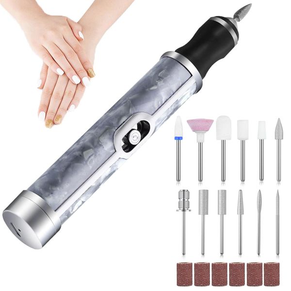 Nail Grinder for Human, Electric Nail Files, Professional Nail Drill, Electric Nail Drill, Nail File for Thick Toenails, Nail Polishing Nursing Peeling for Beginner Girl Women Mum