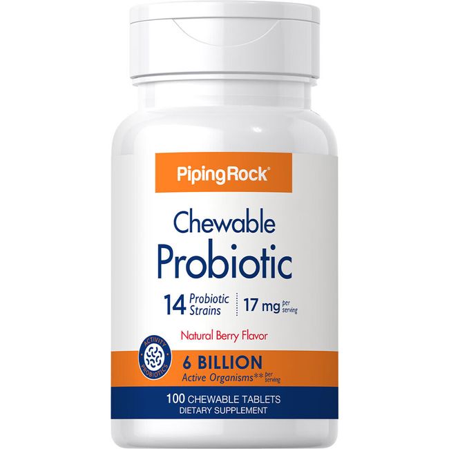 Chewable Probiotic 14 Strains 6 Billion Organisms (Natural Berry), 100 Chewable