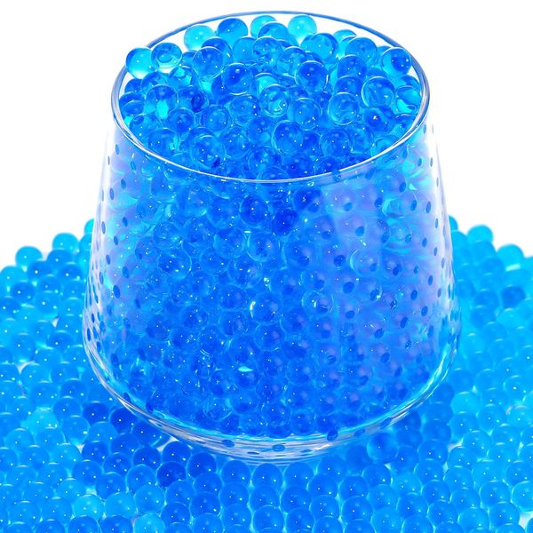Wasserperlen 10000 Stücke Wasserperlen für Pflanzen, Gelperlen für Blumen und Pflanzen, Wiederverwendbare Water Beads für Heimwerker,Dekoration,Pflanzenfüller, Blau