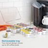 Idesign 2-Tier Coffee Pod Holder Lidded Bin, Plastic Pantry and Kitchen Stora...