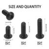 Rrina 150Pcs M2x4/6/8 Thread Button Head Hex Socket Cap Screw Bolt