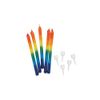 Rainbow Candles - Pack of 12 - 69mm - single