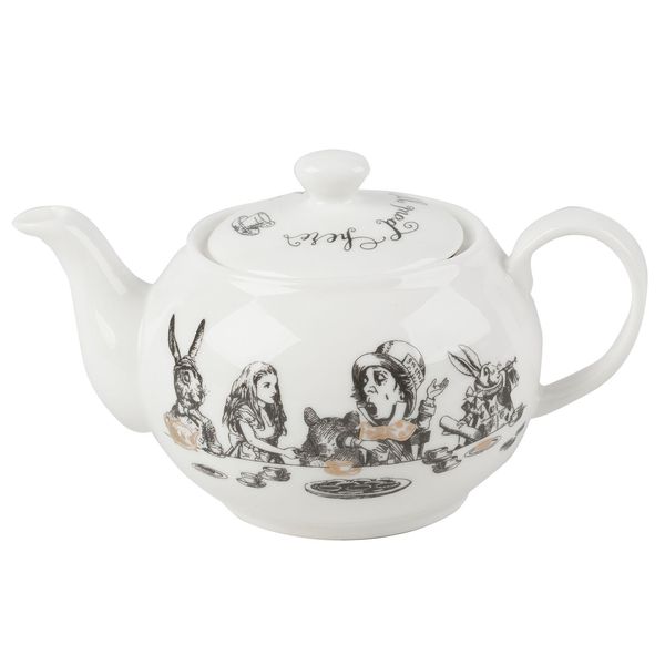 Victoria & Albert Alice in Wonderland Mini Teapot in Gift Box, 450ml, White