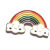 rainbow in gift box lapel pin
