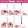 Lanyard String Kit, Cridoz 6Pack Plastic Lacing Cord Gimp String Lanyard Weaving Kit for Bracelets, Keychains, Crafts