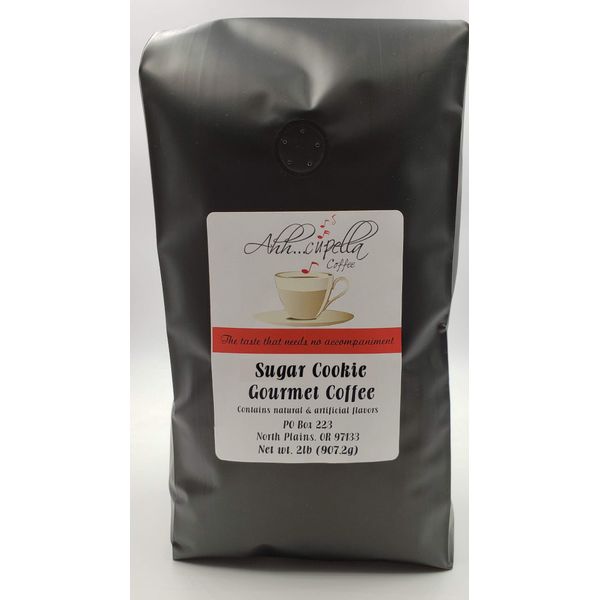 Ahh..Cupella Premium Gourmet Sugar Cookie Flavored Ground Coffee, 32oz bag