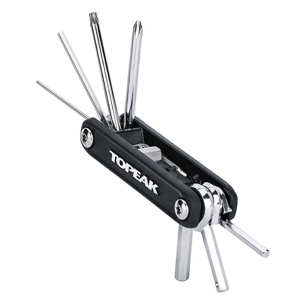 Topeak x-Tool+, 11 Function Folding Tool, W/O Bag, Black Color, 3.7"