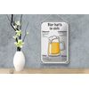 Tin Sign with Saying 12 x 18 cm Beer Magnesium Potassium Vitamins Decorative Sign