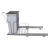 20 Quart Pullout Kitchen Cabinet Metal Wire Sliding Universal Trash Can with Rea