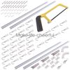 Ceiling Curtain Track Room Divider Ceiling Mount Track Set for 9ft - 12ft White
