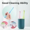 4 Pieces Tuft Toothbrush Tiny Small Head End Tuft Toothbrush, Orthodontic Soft Trim Wisdom Toothbrush Single Compact Interdental Interspace Brush