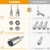 2 Pack 1/4" Hex Shank，Power Wing Nut Driver Set,Slot Wing nuts Drill Bit Socket Wrenches Tools Set, Drills Bits for Panel Nuts screws eye C hook bolt (2 Pack 2 Size （12mm,18mm）)