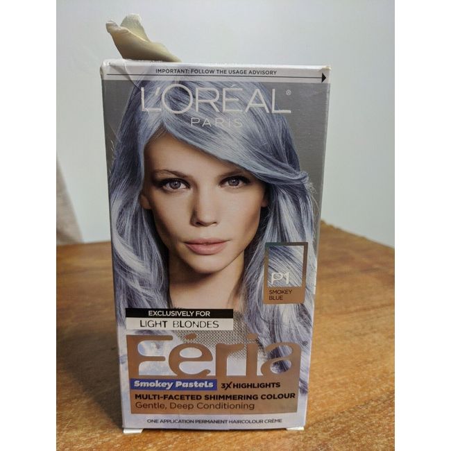 L'Oreal Paris Feria Smokey Pastels - P1 Smokey Blue - 6.8oz NEW!