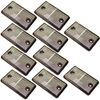 Clear Rectangular Front Reflector White Pack of 10 Trailer Fence Gate Post TR071
