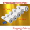 5 X 800 ML 1/4-1/4 Flow Restrictor Push In Quick Connect Under Sink