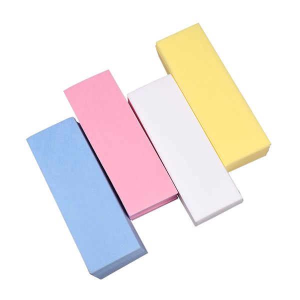 MFUOE 400 Pieces Wax Strips Colorful Non Woven Strip Professional Hair Removal Wax Paper for Hair Arms Legs Underarm Bikini Hair Removal