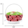 Personalized Soccer Easter Egg Basket with Handle and Custom Name | Red Easter Basket Liners | White Basket | Woven Easter Baskets for Kids | Customized Easter Basket