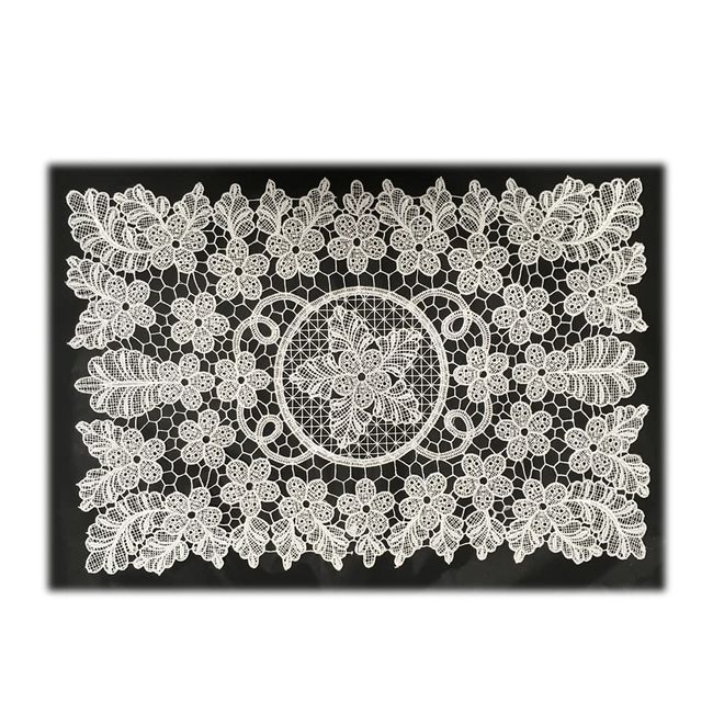 SweetBaku European Lace Doily Placemat Table Center Table Mat Cloth 30x45 30x90 (45cm, Ume)