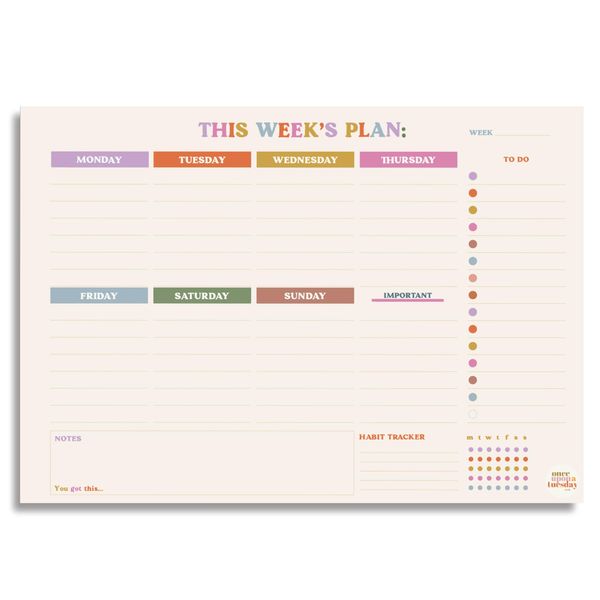 A4 You Got This Weekly Planner Pad