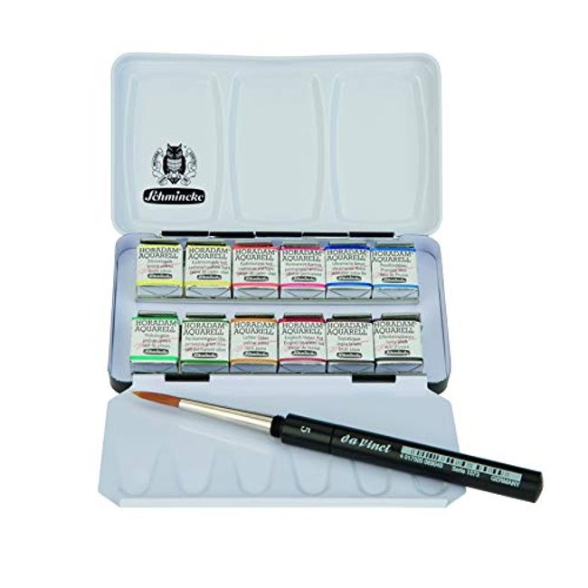 Schmincke Horadam Aquarell Metal 12-set + brush