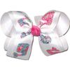 OV-2572L Large Lilly Whales Double Layer Hair Bow