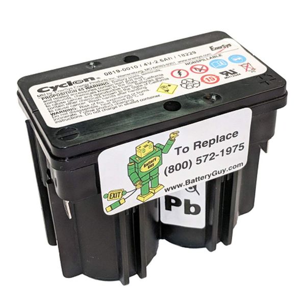 Hawker/Cyclon/Enersys 0819-0010 Battery | 4v 2.5Ah Emergency Light...