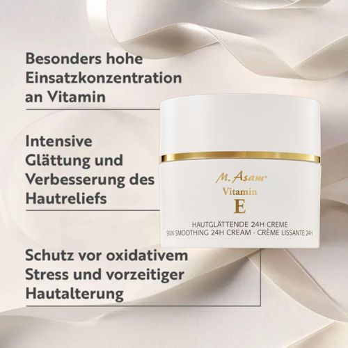 M. Asam Vitamin E Skin Smoothing 24-Hour Cream (50 ml) - Anti-Ageing Face Cream for Maximum Skin Smoothing, Protects Against Harmful Environmental Influences & Premature Skin Ageing, Face Care