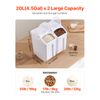 VEVOR 4.5Gal/20Lx2 Large Ingredient Storage Container Airtight Kitchen Flour Bin
