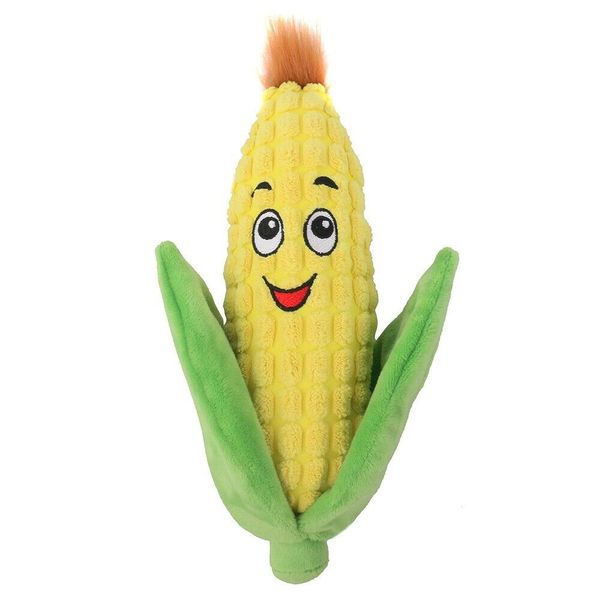 Pet Dog Toys Cartoon Cute Corn Luxury Durable Interactive Squeaky Plush Pet Dog