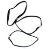 3 Plain Black Elastics Long Black Elastics Headband