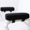 Extra Thick 2 inches Chair with Memory Foam Armrest Pads 2-Piece Set (Black)