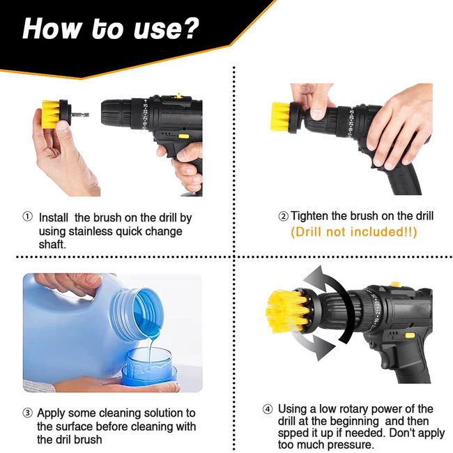 Drill Brush, Favorite tool for cleaning fast