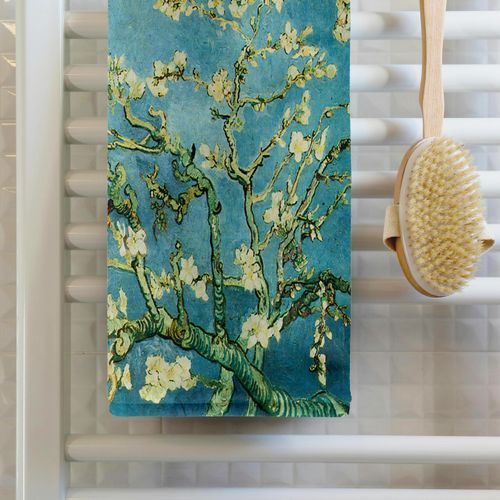 3D Rose Branches of an Almond Tree in Blossom by Vincent Van Gogh Towel, 15" x 22"