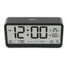 Digital Clock, Table Clock, Alarm Clock, Calendar, Temperature, Humidity Meter, Easy to Read Large Screen Display, Alarm, Snooze Function, Stylish (Black)