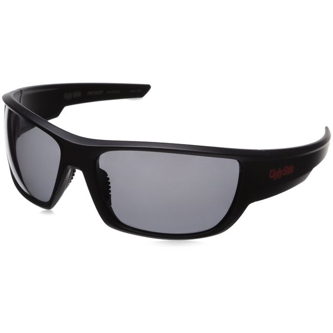 Ugly Stik Patriot Fishing Sunglasses, Matte Black/Smoke/Silver Mirror