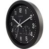 La Crosse 404-2631 12" Black Analog Clock with Temp & Humidity