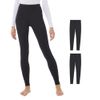 32 Degrees Women's 2 Pack Performance Ultra Light Thermal Baselayer Legging Pant, Black/Black, Medium
