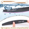 Nail Files, Professional Nail File,12PC 100/180 Grit Double-Sided Emery Board Nail File Set, Washable Nail Files Tools for Manicure (Black)