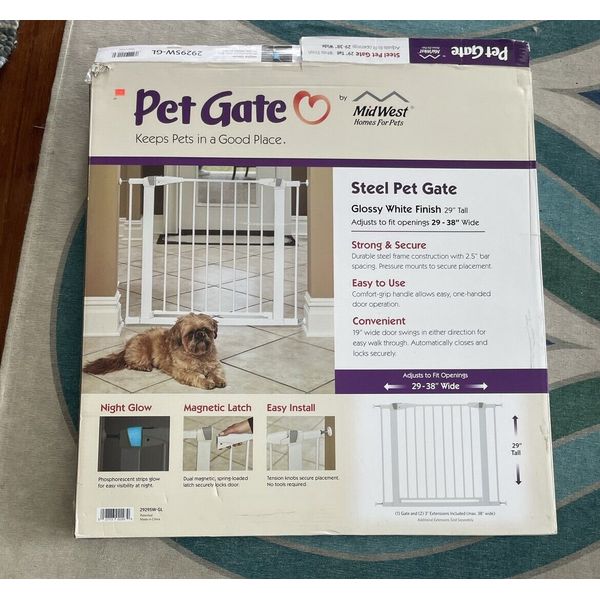 MidWest Homes for Pets / Adjustable Pet Gate / Glow In The Dark