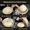 Walfos Round Banneton Proofing Basket Se t9"/23cm - French Style Sourdough Bread Basket, 100% Natural Rattan - Hand Crafted Bread Lame, Linen Cloth Liner & Dough Scraper Included, Professional Bakers