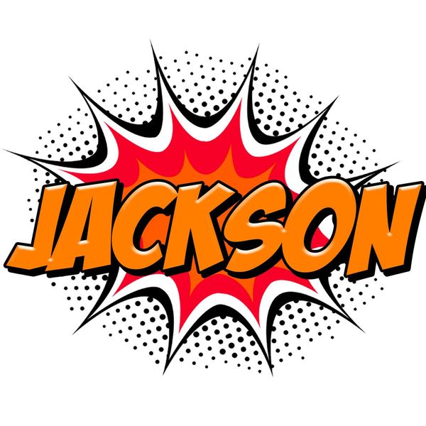 VWAQ Personalized Comic Book Name Vinyl Wall Decal GN7