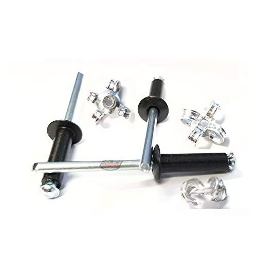 Racer's Speed Shop Flat Black 3/16" Rivet Small Head Exploding Banana Peel Aluminum Pop Rivets 100 pack