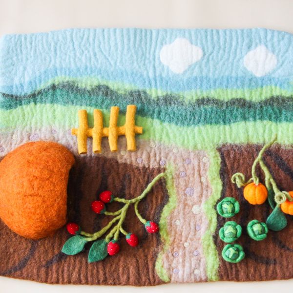 Felt Rustic Farm Play Mat Playscape