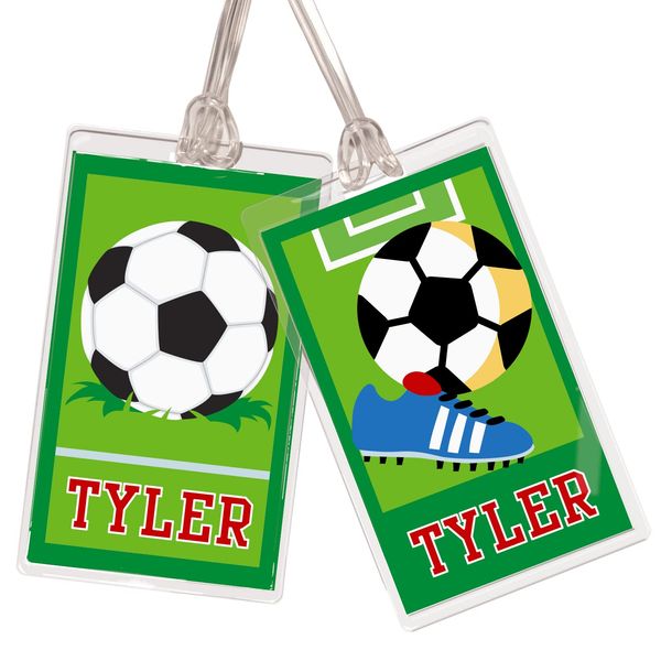 Soccer Personalized Luggage Tag, Backpack Name Tag
